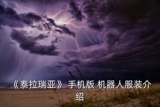 《泰拉瑞亞》 手機(jī)版 機(jī)器人服裝介紹