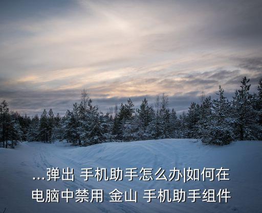 ...彈出 手機助手怎么辦|如何在電腦中禁用 金山 手機助手組件