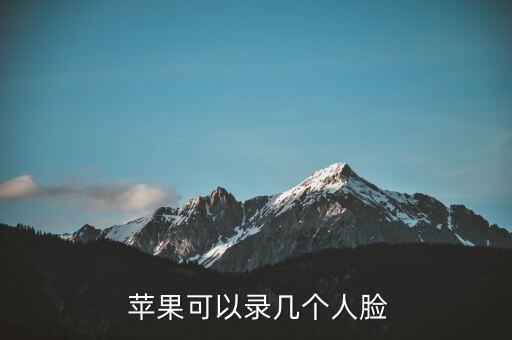  蘋果可以錄幾個人臉