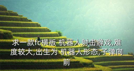 求一款fc橫版 機器人射擊游戲,難度較大,出生為 機器人形態(tài),子彈向前