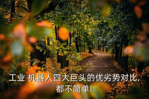 工業(yè) 機(jī)器人四大巨頭的優(yōu)劣勢(shì)對(duì)比,都不簡(jiǎn)單!