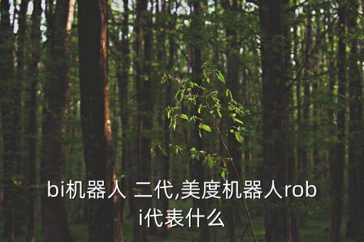 bi機器人 二代,美度機器人robi代表什么