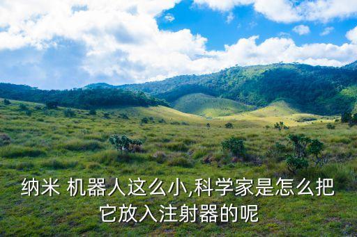 納米 機(jī)器人這么小,科學(xué)家是怎么把它放入注射器的呢