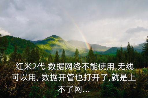 紅米2怎么禁止數(shù)據(jù)連接,紅米手機打開數(shù)據(jù)連接后依然無法上網(wǎng)
