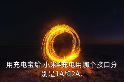 用充電寶給 小米4充電用哪個(gè)接口分別是1A和2A.