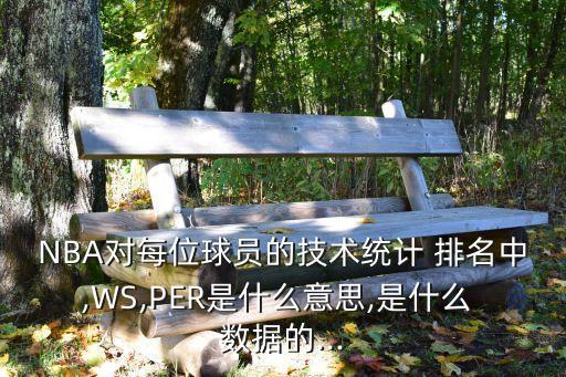 NBA對每位球員的技術(shù)統(tǒng)計 排名中,WS,PER是什么意思,是什么 數(shù)據(jù)的...