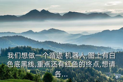 我們想做一個循跡 機(jī)器人,圖上有白色底黑線,重點(diǎn)還有紅色的終點(diǎn),想請各...