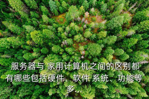  服務(wù)器與 家用計算機(jī)之間的區(qū)別都有哪些包括硬件、軟件 系統(tǒng)、功能等多...