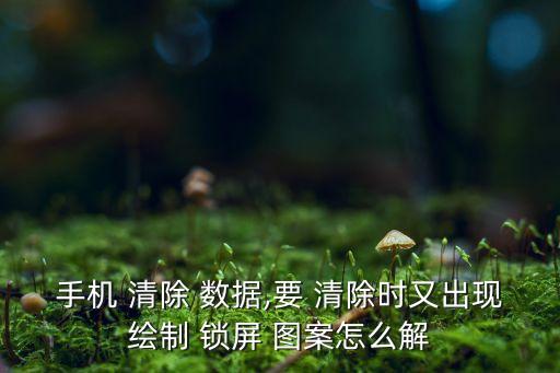 手機(jī) 清除 數(shù)據(jù),要 清除時(shí)又出現(xiàn)繪制 鎖屏 圖案怎么解