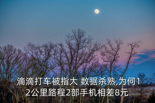  滴滴打車被指大 數(shù)據(jù)殺熟,為何12公里路程2部手機(jī)相差8元