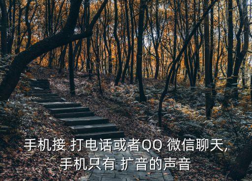 手機(jī)接 打電話或者QQ 微信聊天,手機(jī)只有 擴(kuò)音的聲音