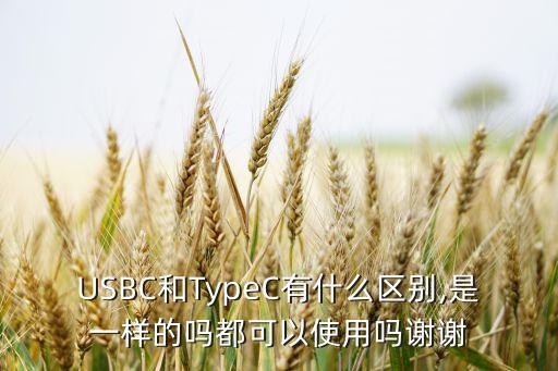 USBC和TypeC有什么區(qū)別,是一樣的嗎都可以使用嗎謝謝