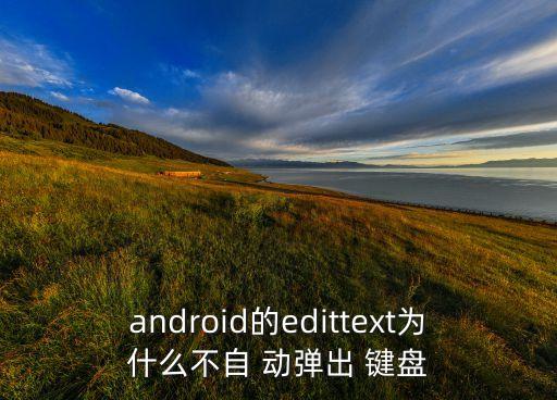 android的edittext為什么不自 動(dòng)彈出 鍵盤(pán)