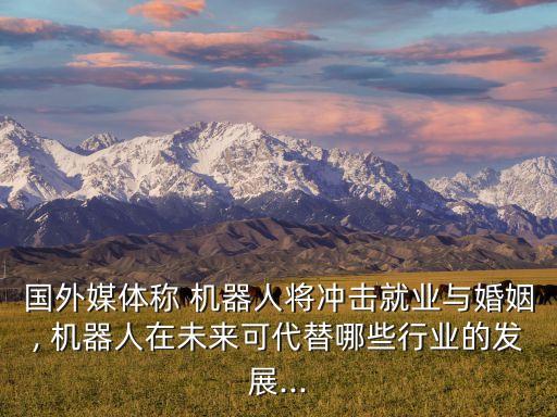 國外媒體稱 機(jī)器人將沖擊就業(yè)與婚姻, 機(jī)器人在未來可代替哪些行業(yè)的發(fā)展...