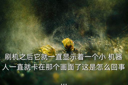 刷機(jī)之后它就一直顯示著一個(gè)小 機(jī)器人一直就卡在那個(gè)畫面了這是怎么回事...