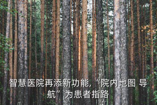 智慧醫(yī)院再添新功能,“院內(nèi)地圖 導(dǎo)航”為患者指路