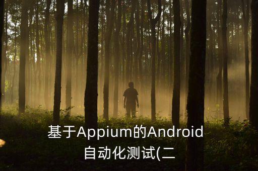 基于Appium的Android 自動(dòng)化測(cè)試(二