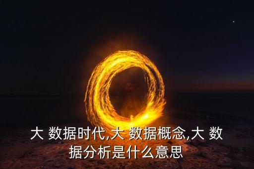 大 數(shù)據(jù)時(shí)代,大 數(shù)據(jù)概念,大 數(shù)據(jù)分析是什么意思