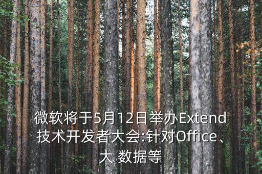 微軟將于5月12日舉辦Extend技術(shù)開發(fā)者大會:針對Office、大 數(shù)據(jù)等