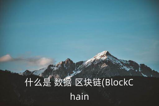 什么是 數(shù)據(jù) 區(qū)塊鏈(BlockChain