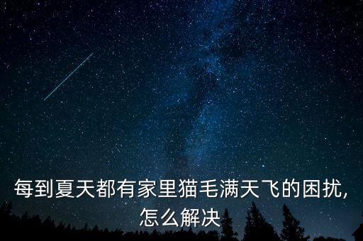 每到夏天都有家里貓毛滿天飛的困擾,怎么解決