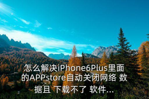 怎么解決iPhone6Plus里面的APPstore自動關(guān)閉網(wǎng)絡(luò) 數(shù)據(jù)且 下載不了 軟件...
