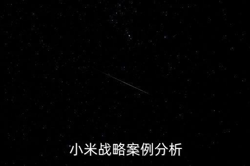  小米戰(zhàn)略案例分析