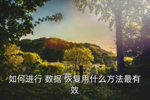 如何進(jìn)行 數(shù)據(jù) 恢復(fù)用什么方法最有效