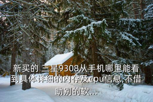 新買的 三星9308從手機(jī)哪里能看到具體詳細(xì)的內(nèi)存及cpu信息,不借助別的軟...
