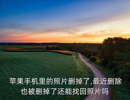  蘋果手機里的照片刪掉了,最近刪除也被刪掉了還能找回照片嗎