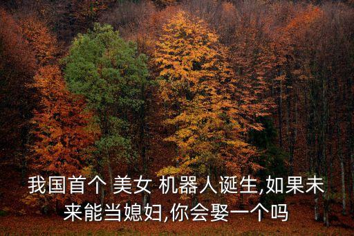 我國首個 美女 機器人誕生,如果未來能當(dāng)媳婦,你會娶一個嗎