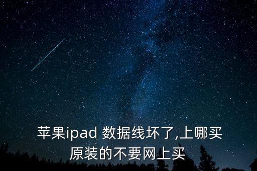  蘋果ipad 數據線壞了,上哪買原裝的不要網上買