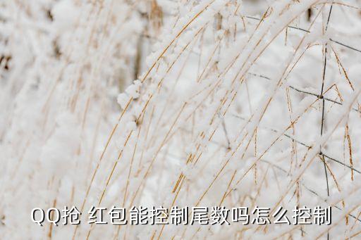 QQ搶 紅包能控制尾數(shù)嗎怎么控制