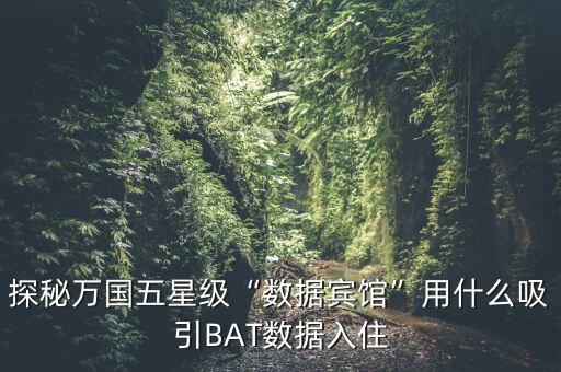 探秘萬國五星級“數(shù)據(jù)賓館”用什么吸引BAT數(shù)據(jù)入住