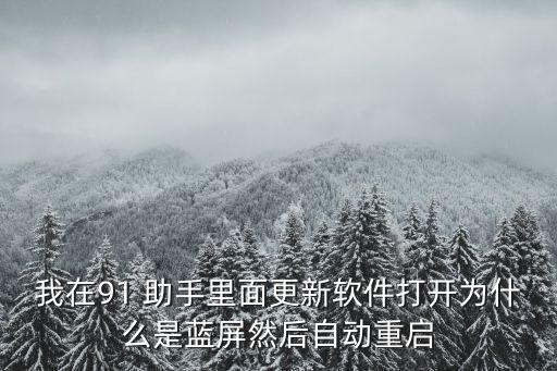 我在91 助手里面更新軟件打開為什么是藍(lán)屏然后自動重啟