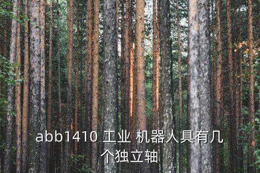 abb1410 工業(yè) 機(jī)器人具有幾個(gè)獨(dú)立軸