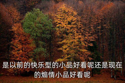 是以前的快樂型的小品好看呢還是現(xiàn)在的煽情小品好看呢