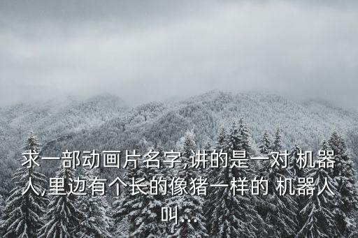 求一部動(dòng)畫片名字,講的是一對(duì) 機(jī)器人,里邊有個(gè)長的像豬一樣的 機(jī)器人叫...