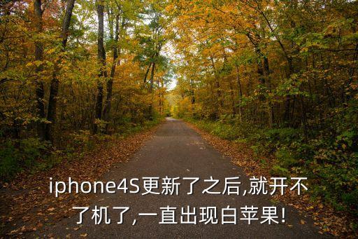 iphone4S更新了之后,就開不了機(jī)了,一直出現(xiàn)白蘋果!