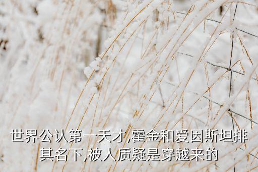 世界公認(rèn)第一天才,霍金和愛(ài)因斯坦排其名下,被人質(zhì)疑是穿越來(lái)的
