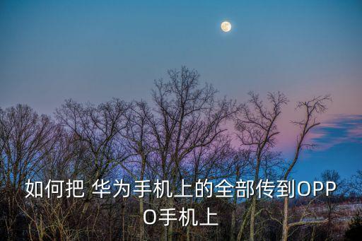如何把 華為手機(jī)上的全部傳到OPPO手機(jī)上
