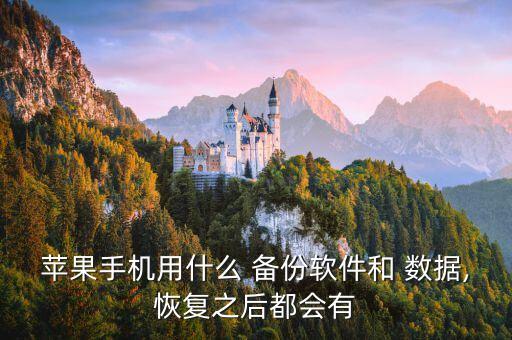 蘋果手機用什么 備份軟件和 數(shù)據(jù),恢復之后都會有