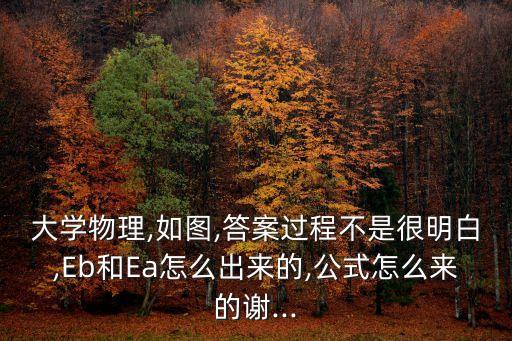 大學物理,如圖,答案過程不是很明白,Eb和Ea怎么出來的,公式怎么來的謝...