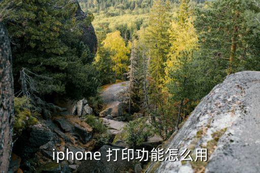 iphone 打印功能怎么用
