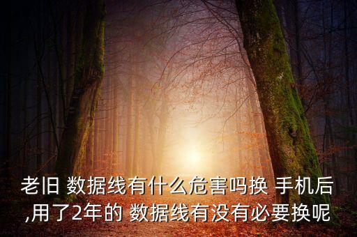 老舊 數(shù)據(jù)線有什么危害嗎換 手機(jī)后,用了2年的 數(shù)據(jù)線有沒(méi)有必要換呢