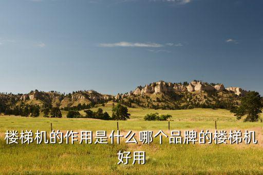 樓梯機(jī)的作用是什么哪個(gè)品牌的樓梯機(jī)好用