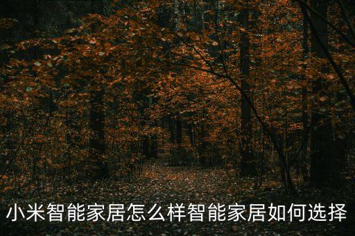 小米智能家居怎么樣智能家居如何選擇