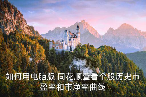 如何用電腦版 同花順查看個(gè)股歷史市盈率和市凈率曲線