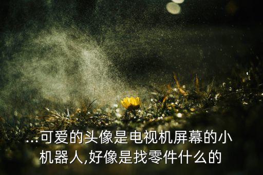 ...可愛的頭像是電視機屏幕的小 機器人,好像是找零件什么的