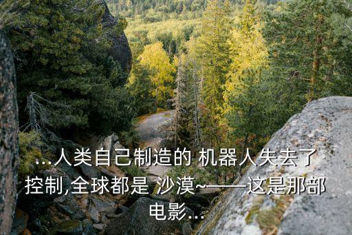 ...人類自己制造的 機器人失去了控制,全球都是 沙漠~——這是那部電影...